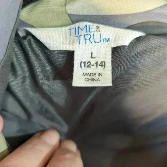 NWOT Time and Tru Womens Camo Puffer Jacket Packable Removable Hood L 12-14 - Picture 4 of 12